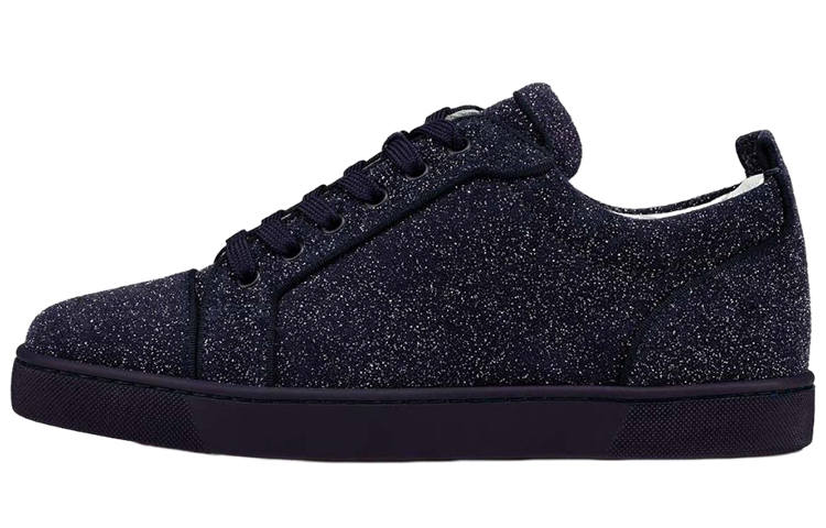 Christian Louboutin CL Louis Junior 1.0 Leather Low top Skateboard Shoes Men's Blue