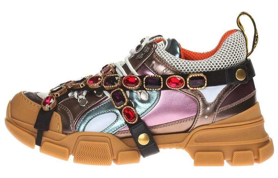Gucci Wmns Flashtrek Crystals 'Multi-Color Metallic' Women's