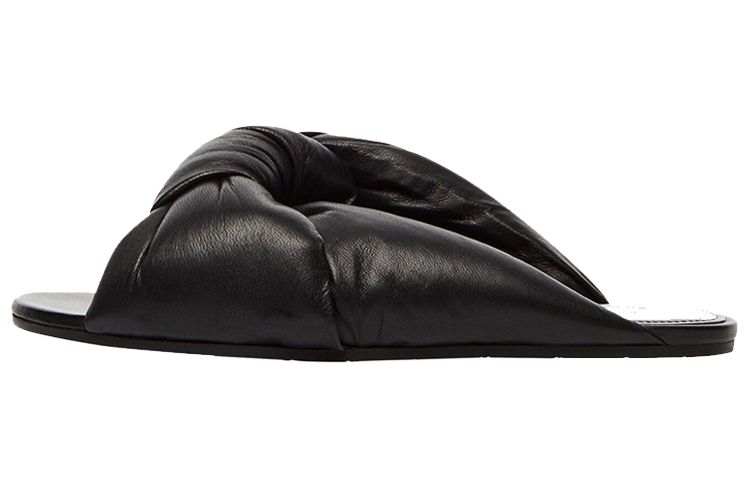 Balenciaga Drapy Flat Sandals 'Black' Women's