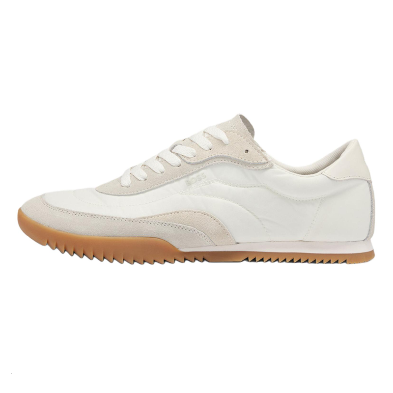 HUGO BOSS Suede Low top Casual Shoes Men's White
