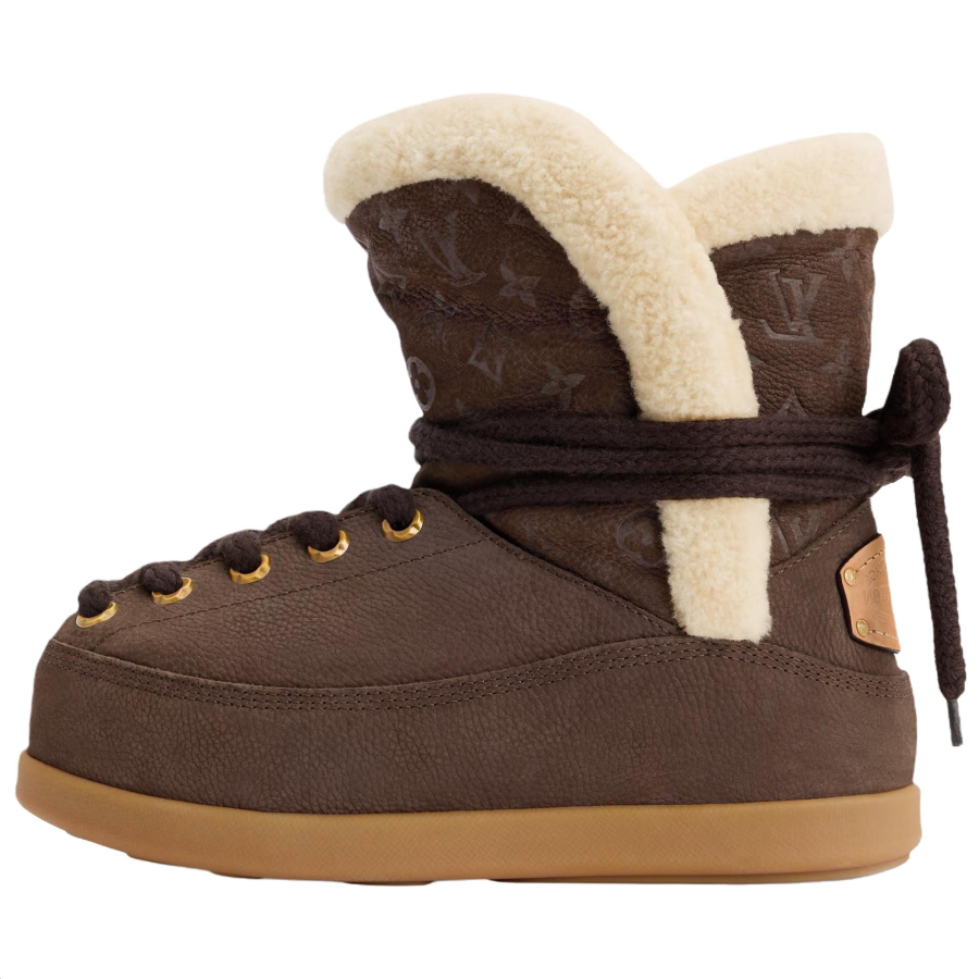 LOUIS VUITTON Yeti Short Snow Boots Men's Brown