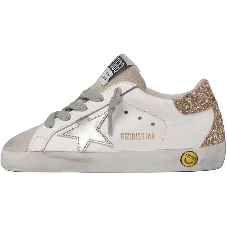 Golden Goose Super Star Cow Leather Low top Kids' Skateboarding Shoes White Kids'
