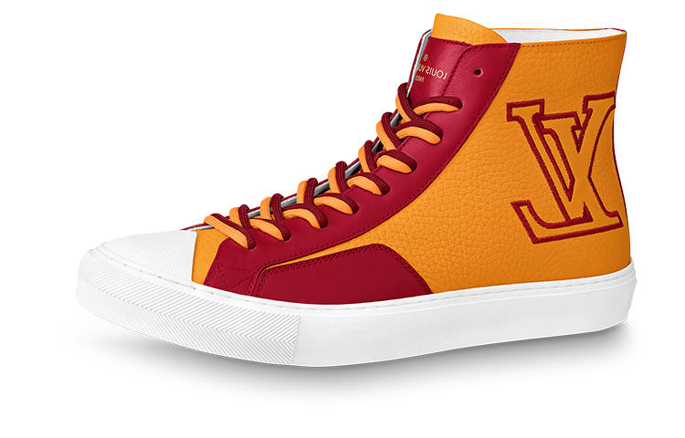 LOUIS VUITTON Tattoo Ankle Sneakers 'Orange Red'