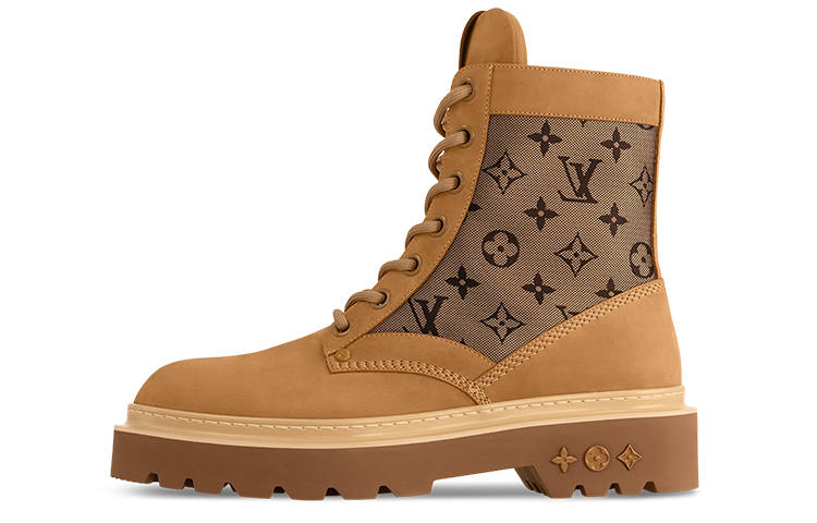 LOUIS VUITTON LOUIS VUITTON Ranger Leather Ankle Boots Men's Brown