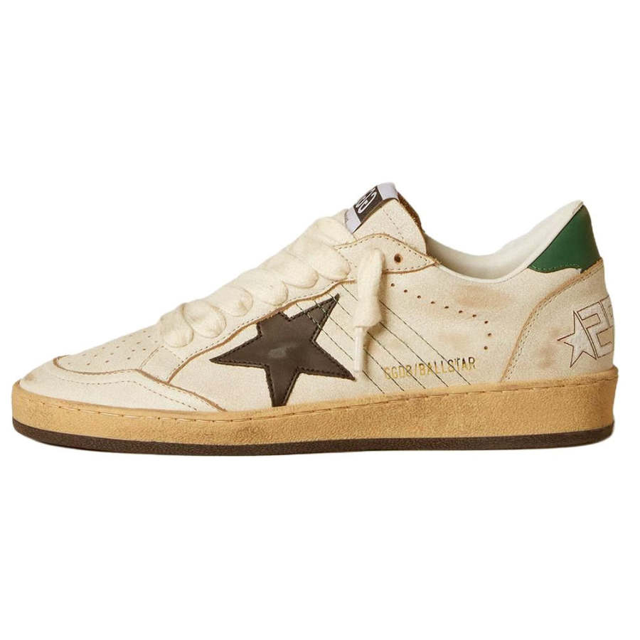 Golden Goose Ball Star Cow Leather Low top Skateboard Shoes Women's White