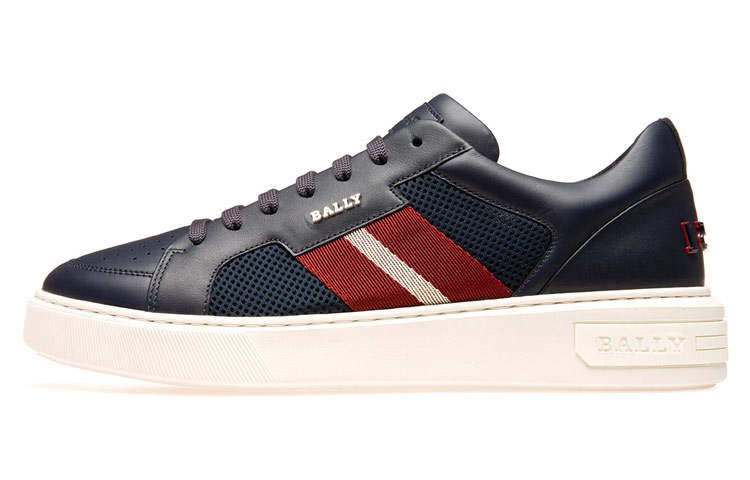 BALLY Casual Low top Stylish Skateboarding Shoes Men's Marine Blue