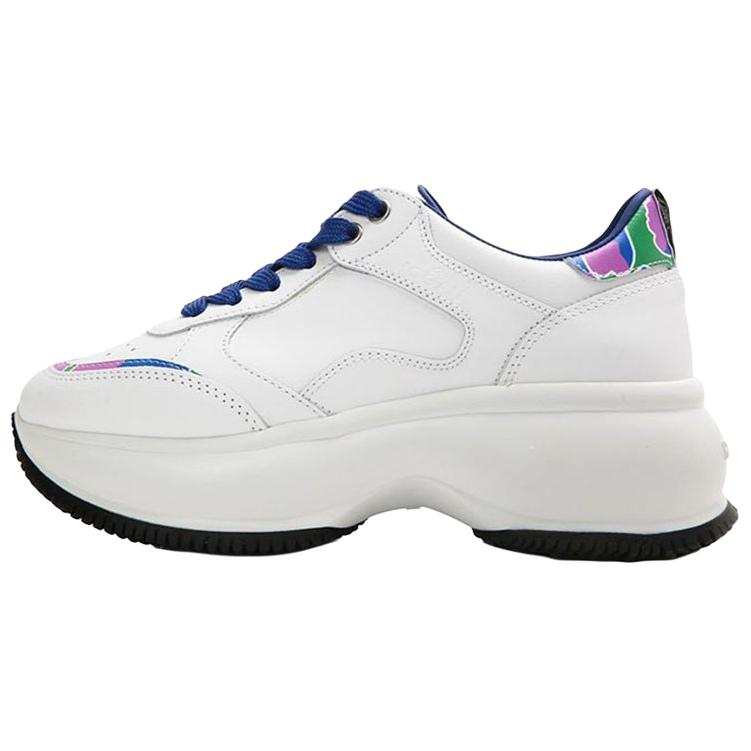 HOGAN Maxi I Active Top Grain Cow Leather Low top Platform Shoes Women's White