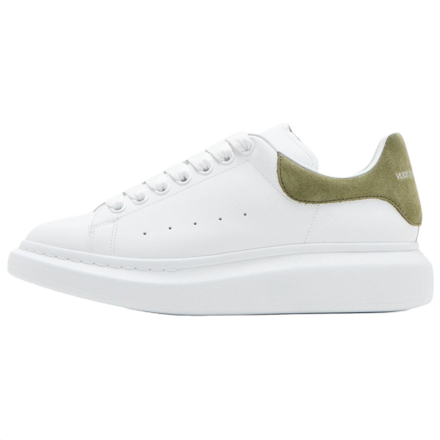 Alexander McQueen Oversized Sneaker Leather Low top Casual Shoes Men's White Green