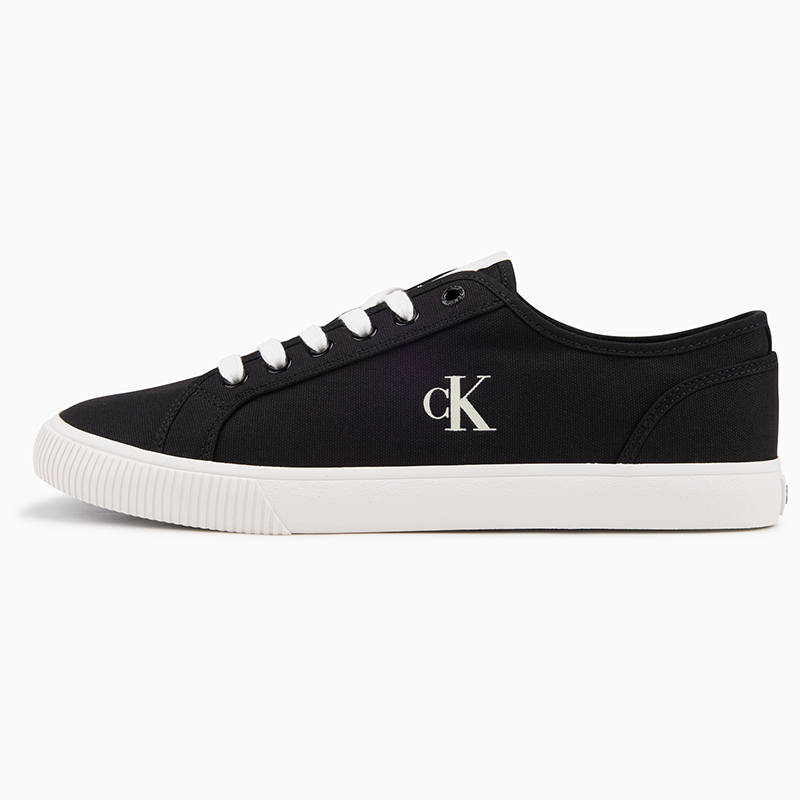 CALVIN KLEIN Low top Canvas Shoes Men's Black/White
