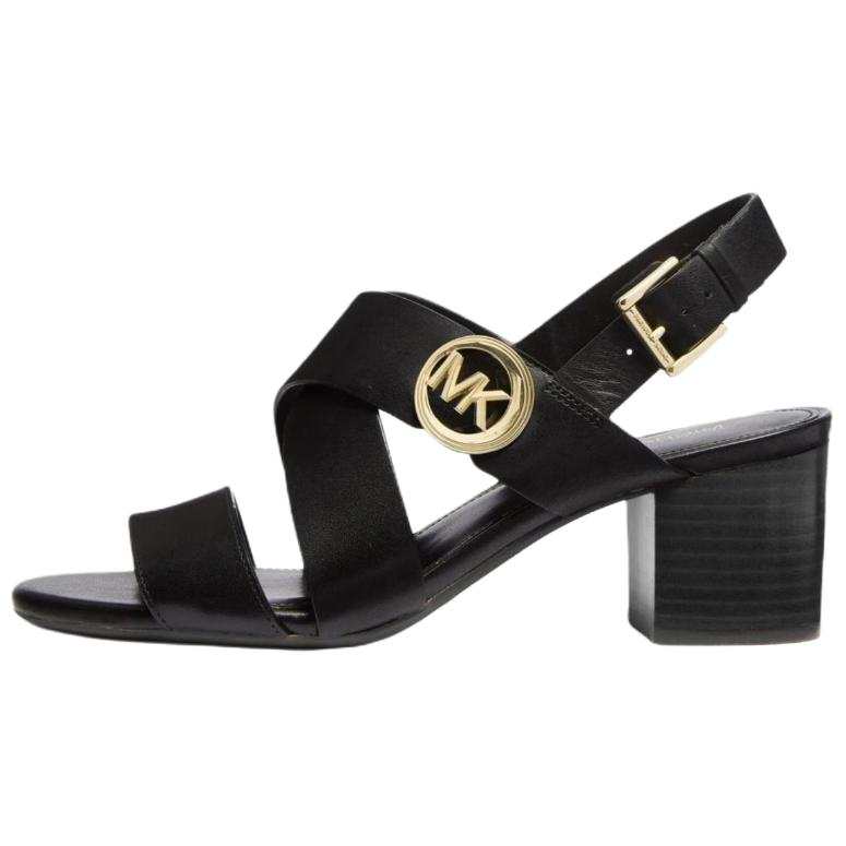 MICHAEL KORS Michael Kors Vera Logo-plaque Leather Sandals