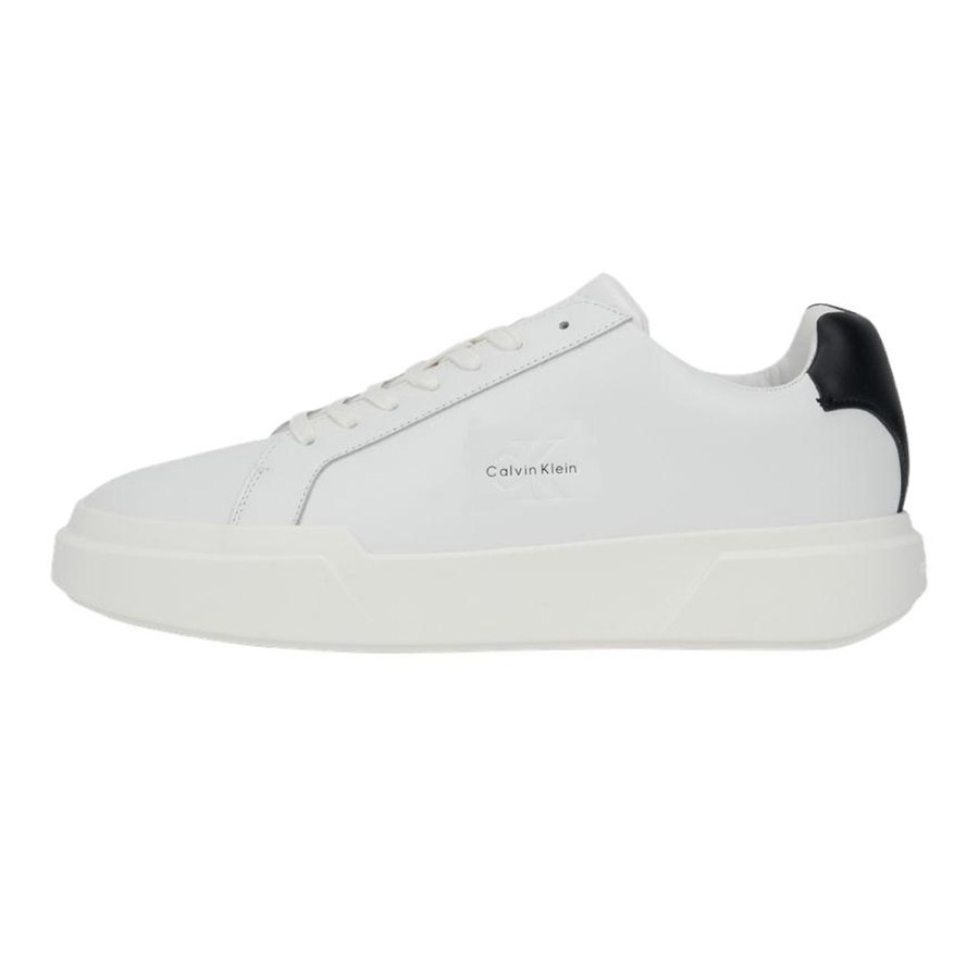 CKJ CALVIN KLEIN JEANS Low top Skateboard Shoes Men's White & Black