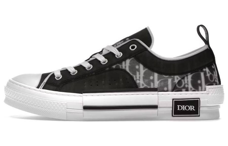 DIOR DIOR B23 Low Black White Oblique