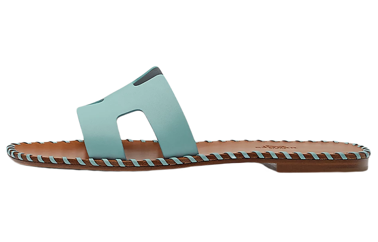 HERMES HERMES Oran Slide Slippers Women's Blue