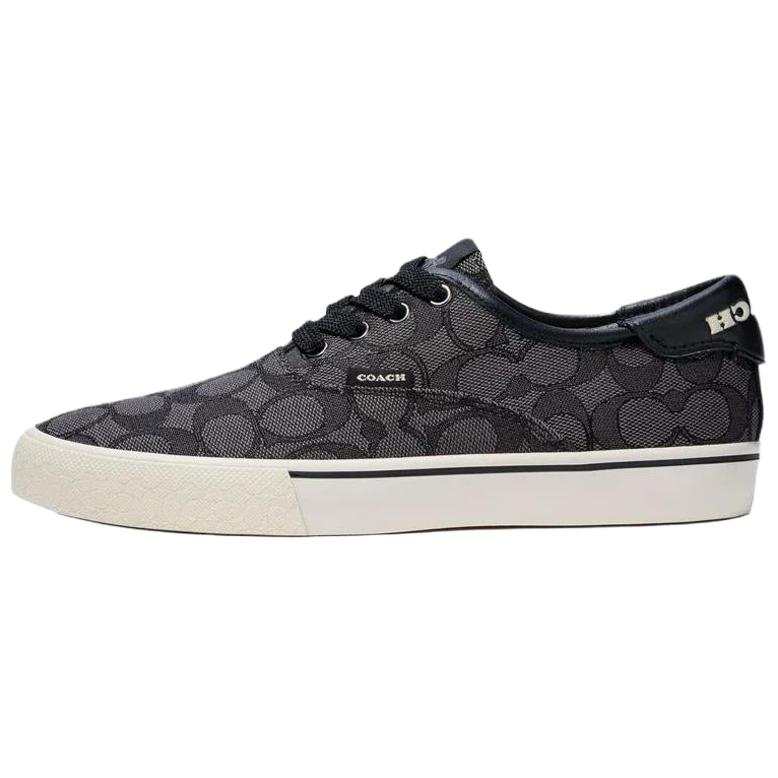 COACH CitySole Skate Canvas Low top Stylish Skateboarding Shoes Women's Black