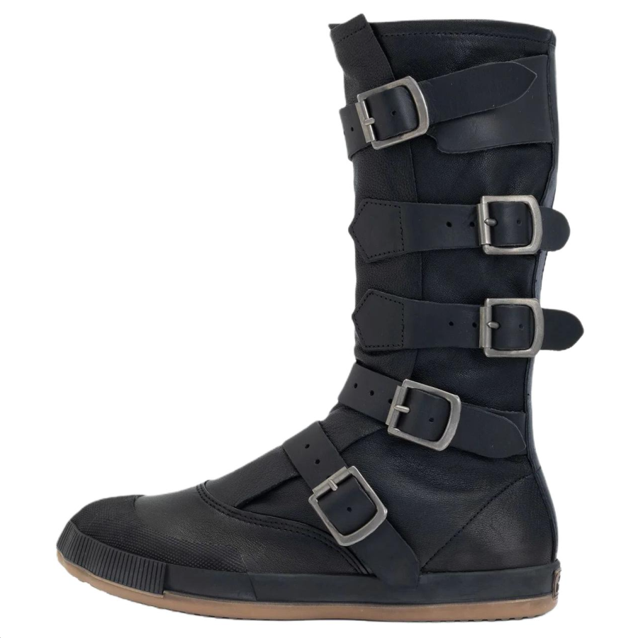 Vivienne Westwood Animal Pirate Cow Leather Sheepskin Ankle Boots 2.5cm Women's Black