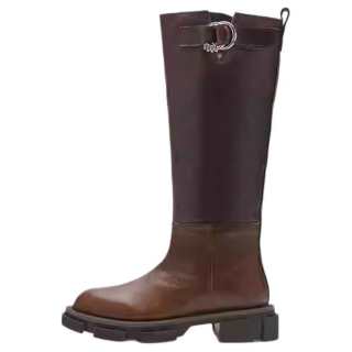 Both Gao Cow Leather Knee high Boots 4.5cm Women's Brown