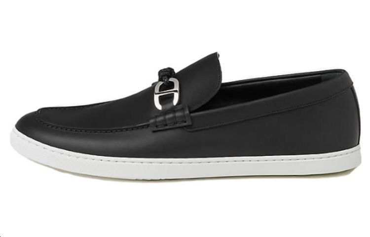 HERMES HERMES Chaine D'Ancre Loafers Men's Black