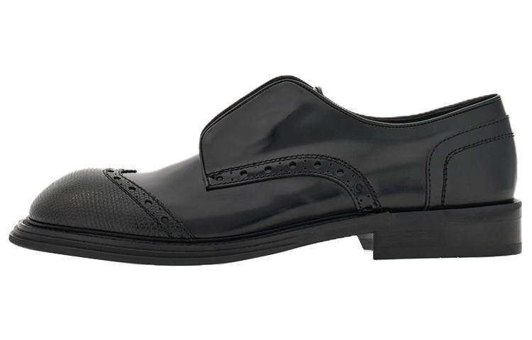 FERRAGAMO Leather Dress Shoes Men's Black
