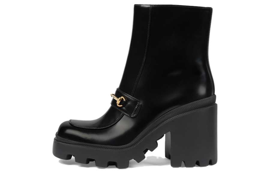 Gucci Wmns Horsebit Ankle Boot 'Black' Women's
