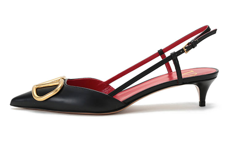 Valentino VLogo Signature High Heels 4cm Women's Black