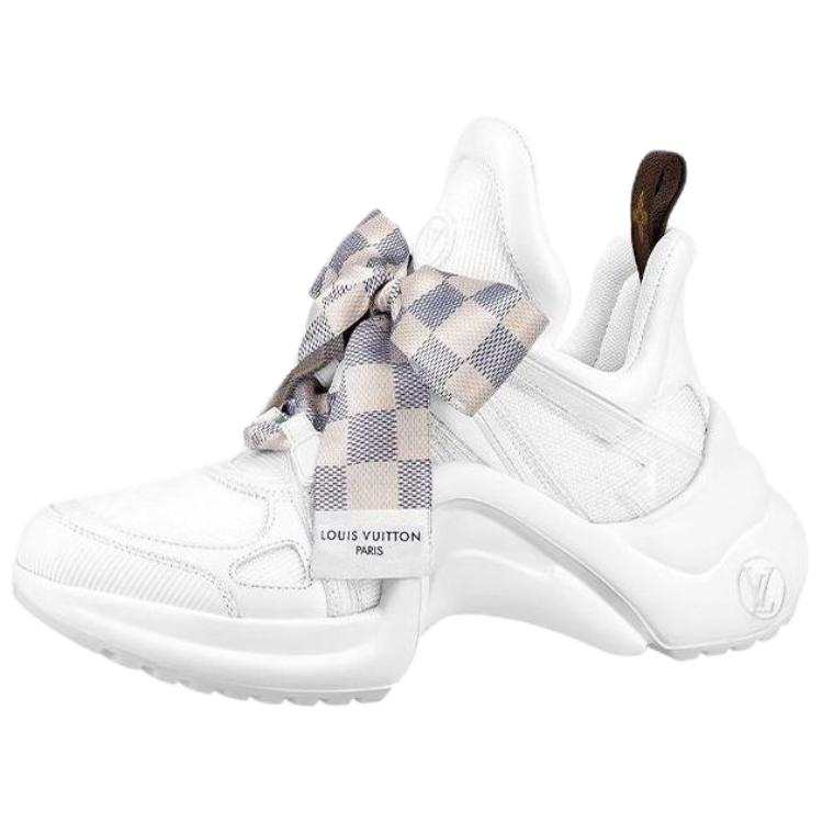 LOUIS VUITTON Archlight 1.0 Sneakers 'White With Plaid Ribbon' Women's