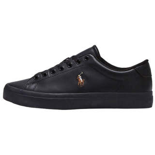 Polo Ralph Lauren Longwood Cow Leather Low top Skateboard Shoes Men's Black