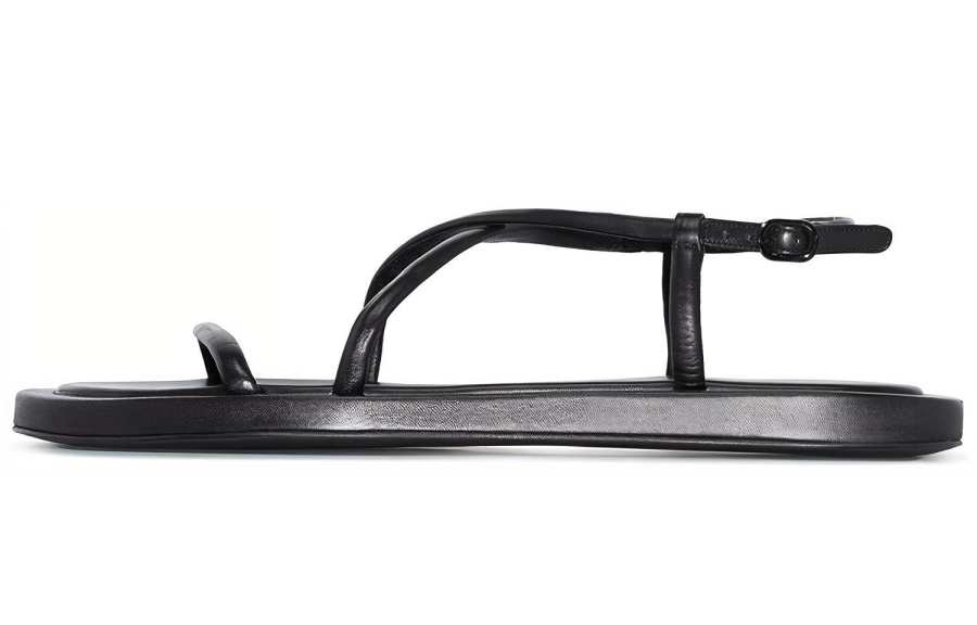 Alexander McQueen Leather One Strap Sandals Women's Black