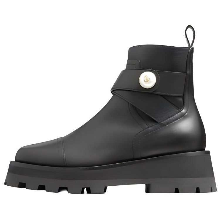 Jimmy Choo Meena Cow Leather Ankle Boots Women's Black