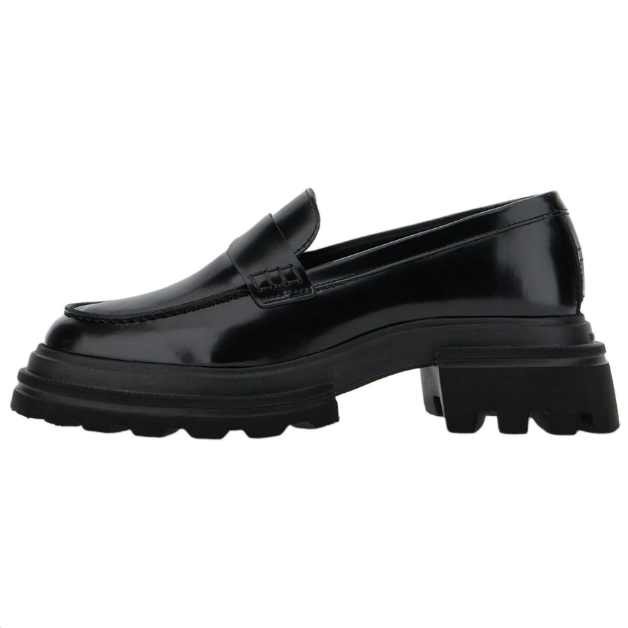 HOGAN 10 Storey Leather Loafers Women's Black