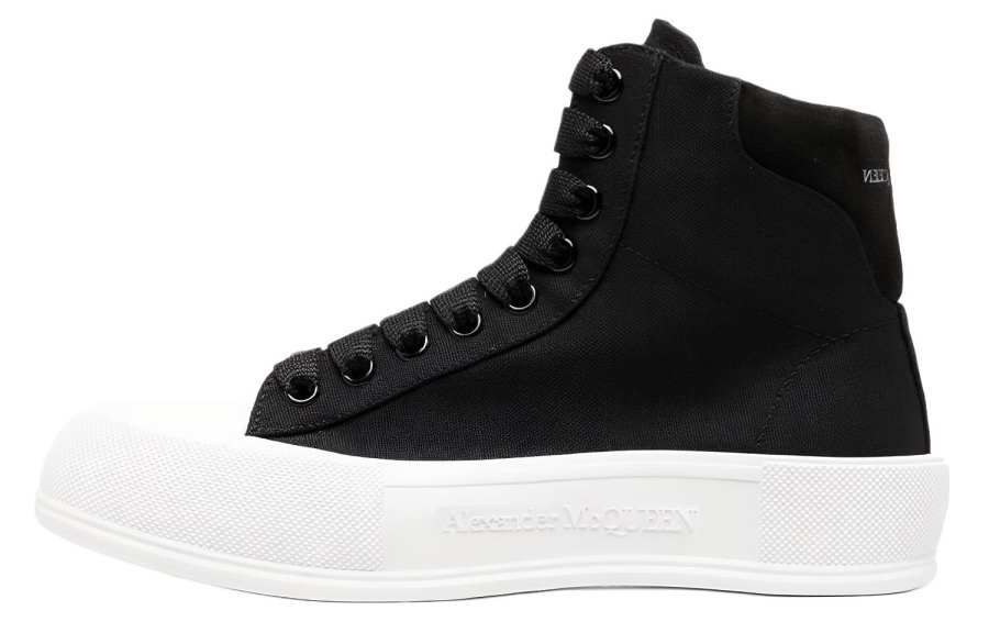 Alexander McQueen Deck High top Stylish Skateboarding Shoes Men's Black
