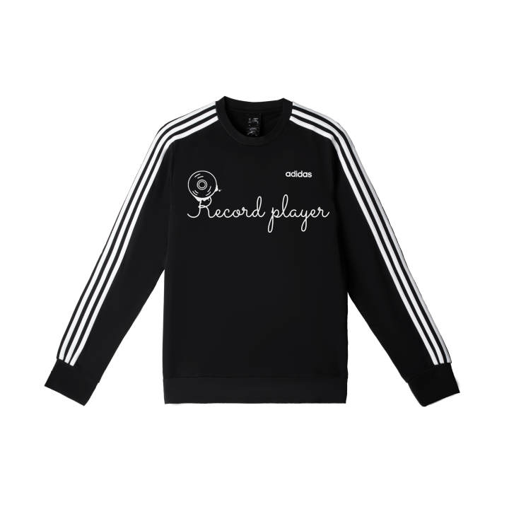 Adidas Adidas Sweatshirts Men's Black Crew Neck Moderate Regular