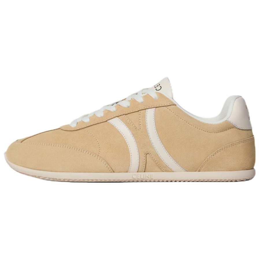 CELINE Jogger Low top Casual Shoes Women's Cappuccino & White & Coffee