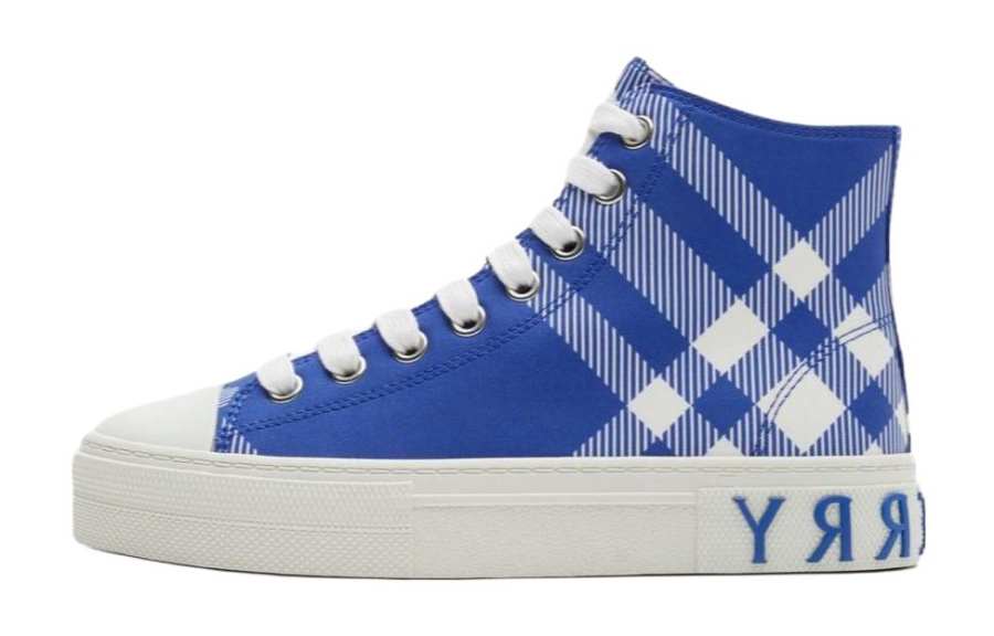 Burberry Kids Check-print High-top Sneakers