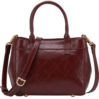 YEARCON Synthetic Leather Crossbody Handbag Women's Burgundy