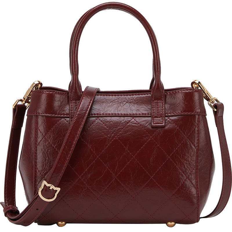 YEARCON Synthetic Leather Crossbody Handbag Women's Burgundy