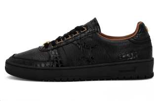 Billionaire Leather Low top Skateboard Shoes Men's Black