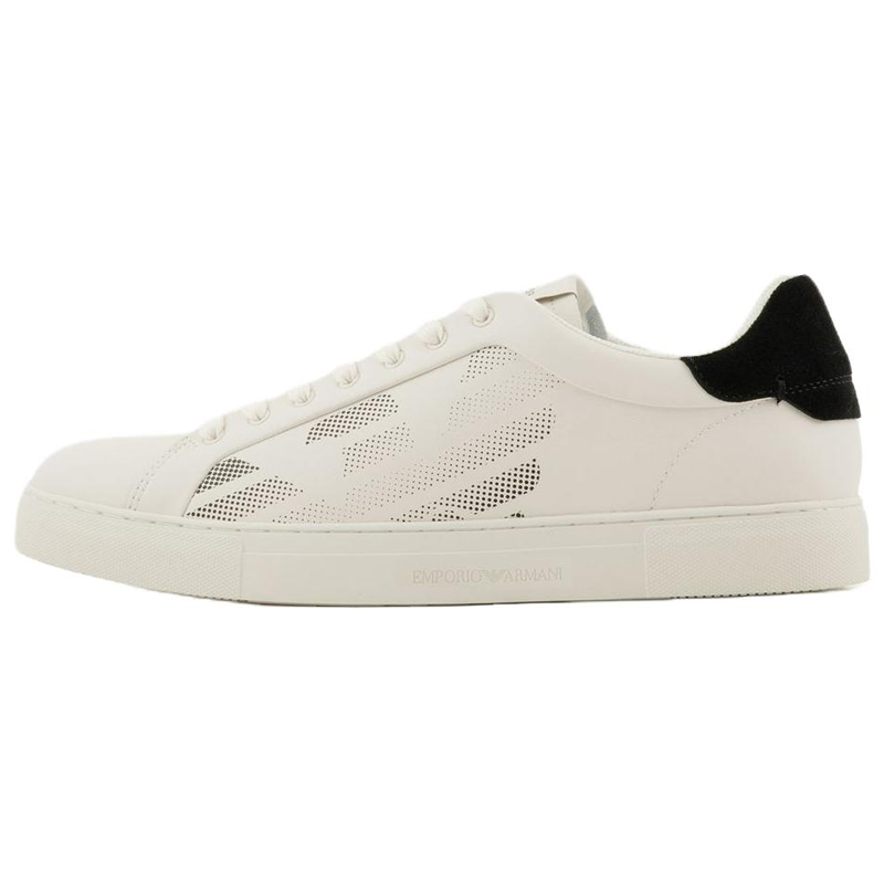 EMPORIO ARMANI Logo-engraved Leather Trainers