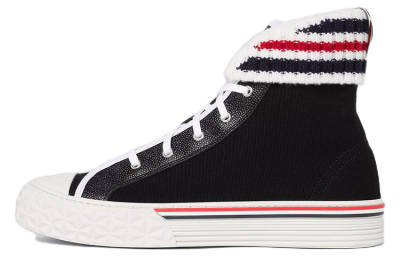THOM BROWNE Tartan-sole RWB Stripe Sneakers