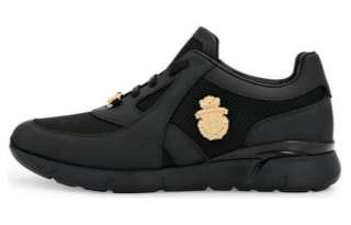 Billionaire Leather Low top Casual Shoes Men's Black