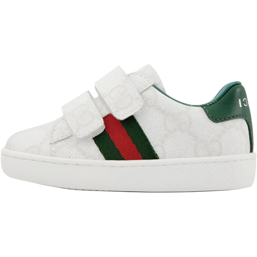 GUCCI ACE GG Supreme Low top Kids' Skateboarding Shoes White Infant And Toddler