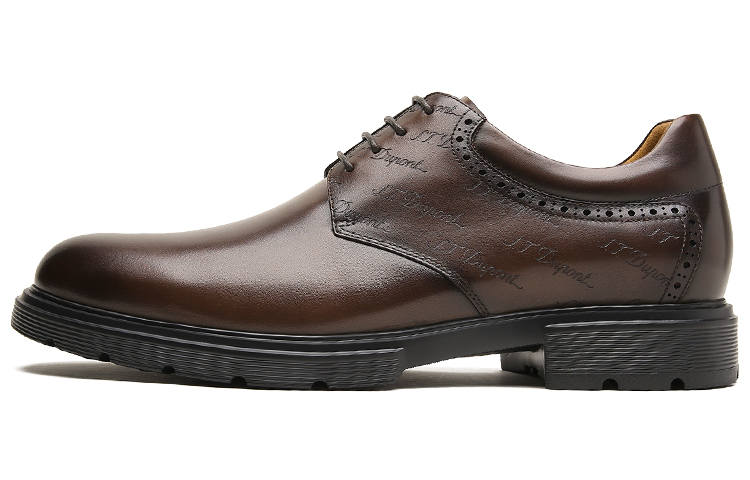 S.T.Dupont S. T.DUPONT Cow Leather Dress Shoes Men's Coffee