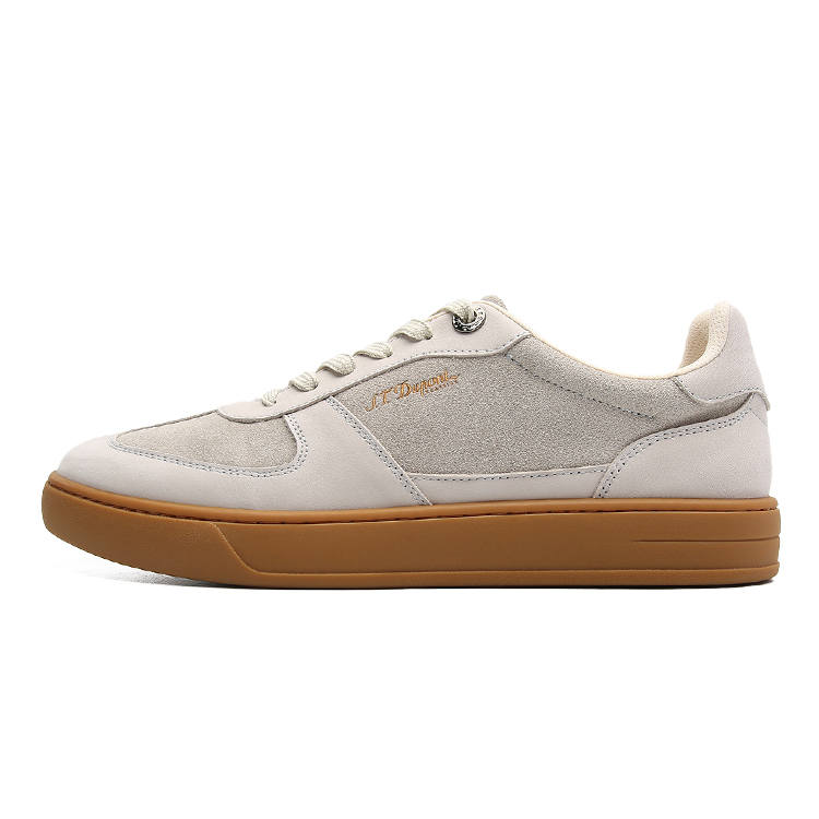 S.T.Dupont S. T.DUPONT Cow Split Leather Low top Skateboard Shoes Men's Gray