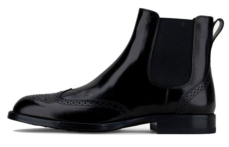 TOD'S Brogue-detail Leather Chelsea Boots