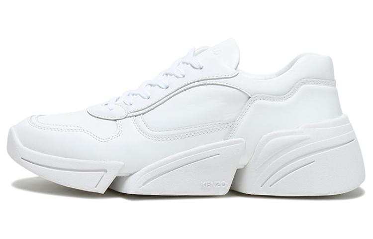 KENZO Cow Leather Breathable Low top Casual Shoes Men's White