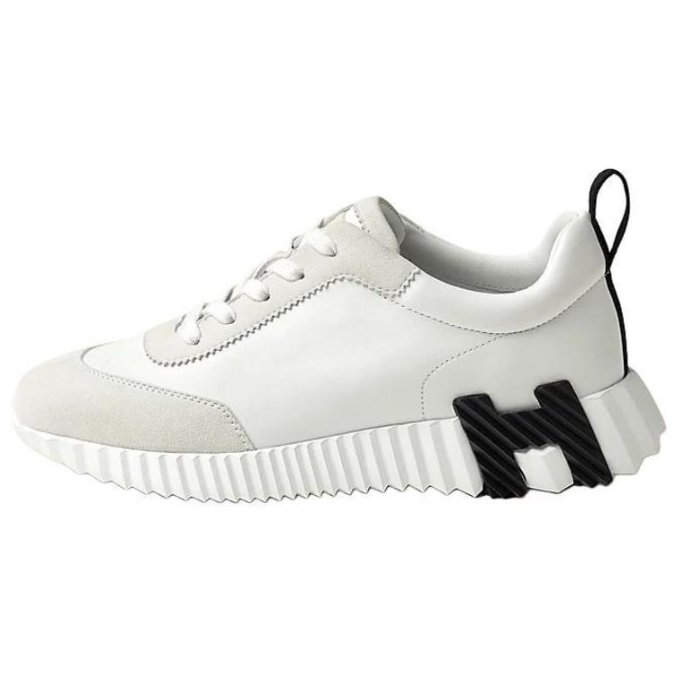 HERMES Bouncing Low top Casual Shoes Women's White
