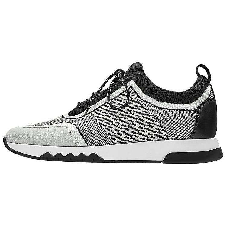 HERMES Addict Low top Casual Shoes Women's Black White