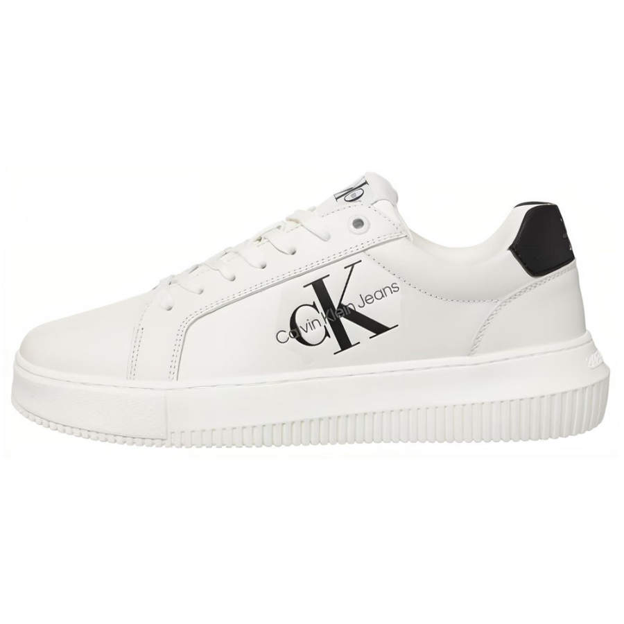 CKJ CALVIN KLEIN JEANS Calvin Klein Logo-print Leather Sneakers