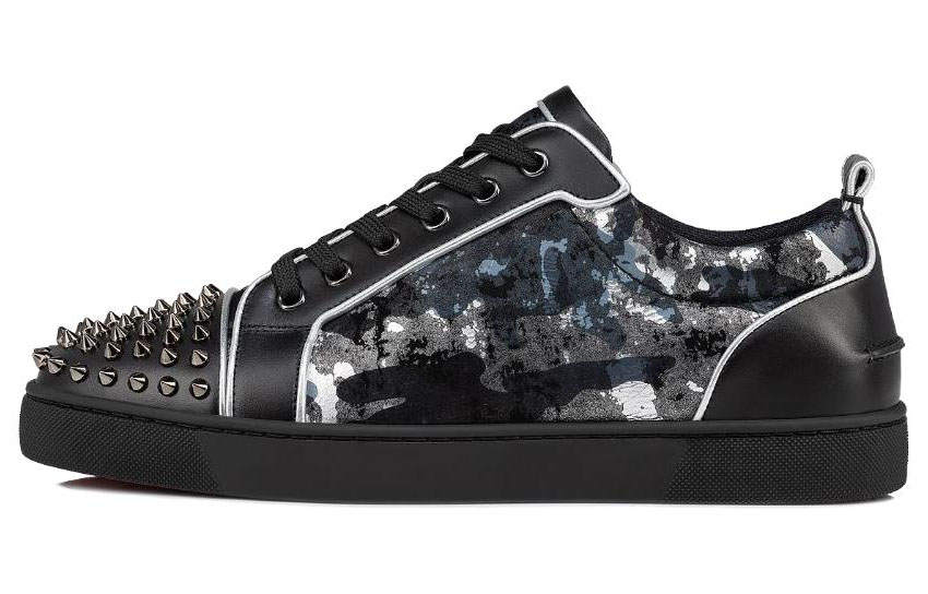 Christian Louboutin CL LUBOTING Louis Low top Skateboard Shoes Men's Black