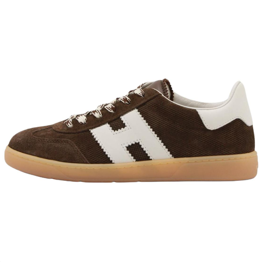 HOGAN Leather Low top Skateboard Shoes Women's Brown
