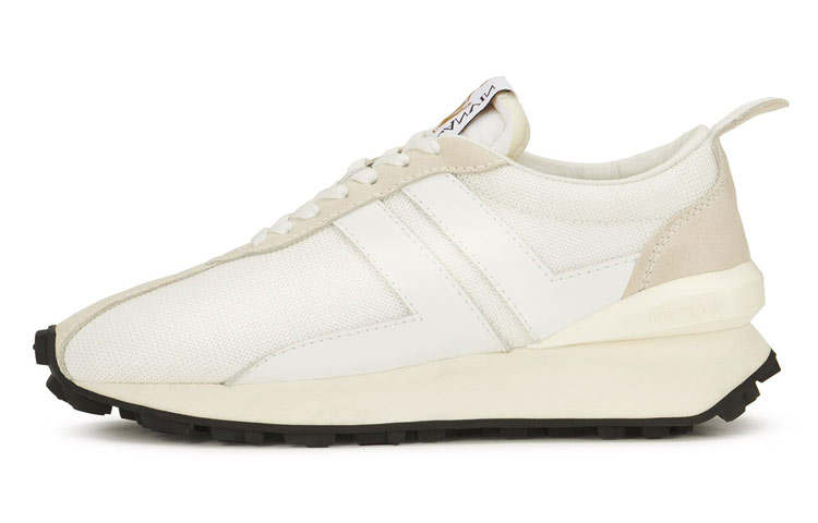 Lanvin Bumpr Cow Leather Low top Casual Shoes Women's White Gray
